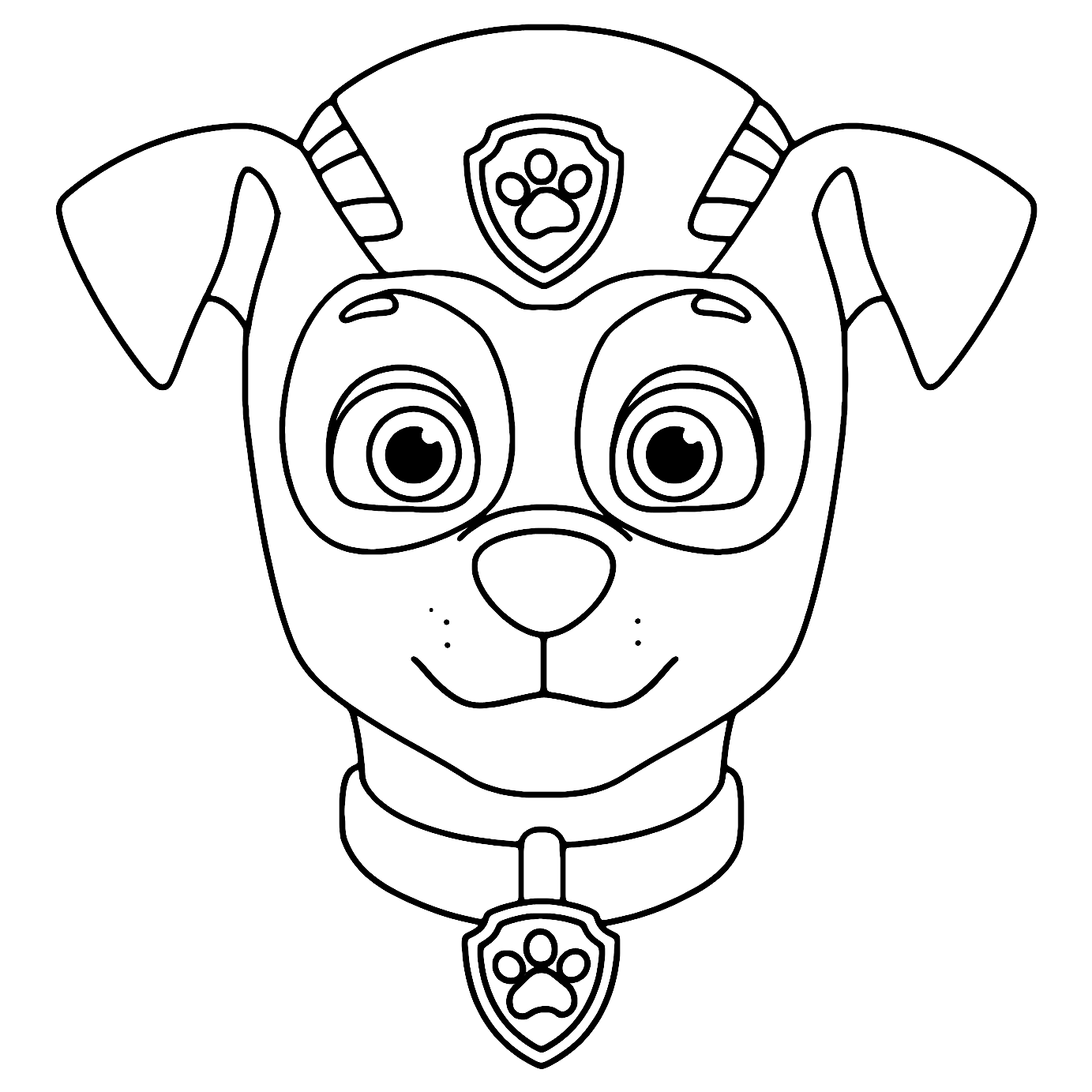 Paw Patrol Face Coloring Page