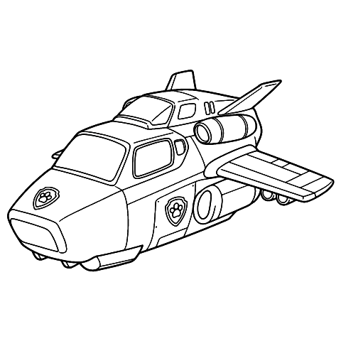 jet de paw patrol Coloring Page