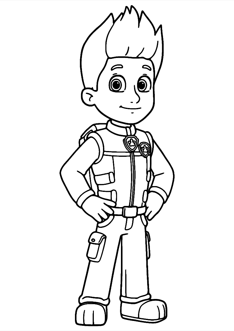 Paw Patrol Ryder Coloring Page