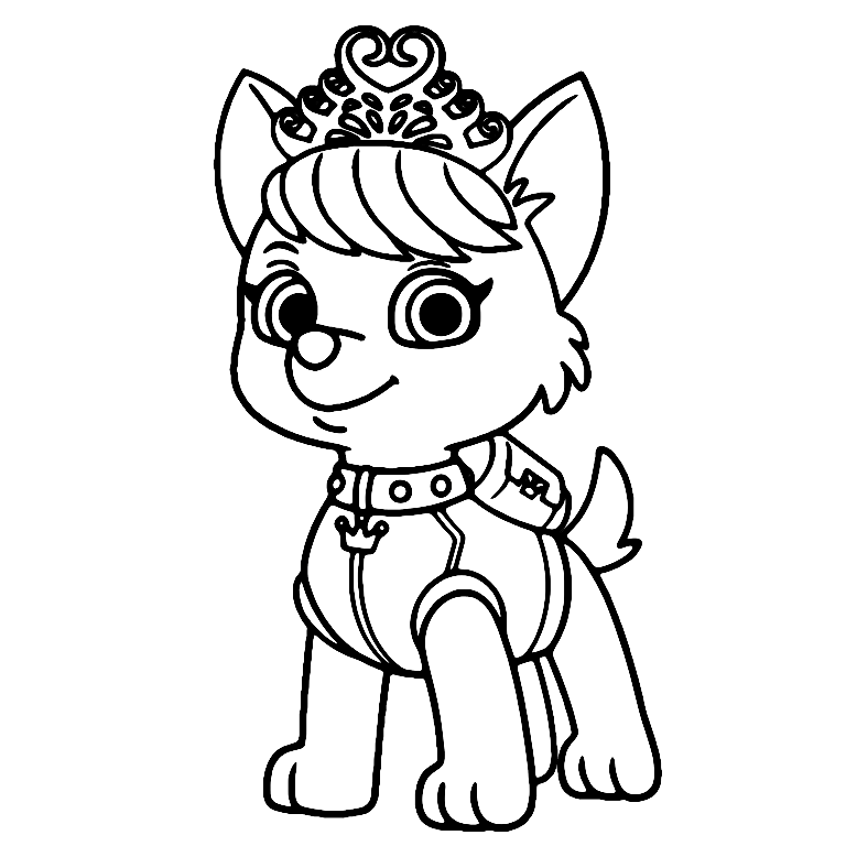 Paw Patrol Sweetie Coloring Page