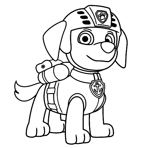 paw patrol zuma Coloring Page