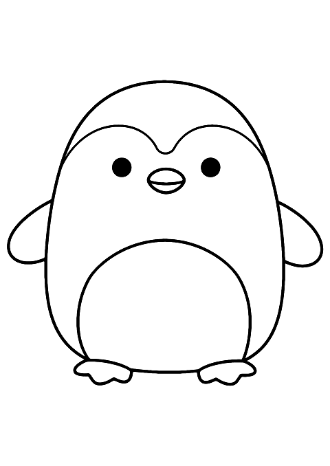 penguin Squishmallow Coloring Page