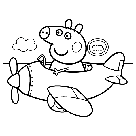 peppa pig avion