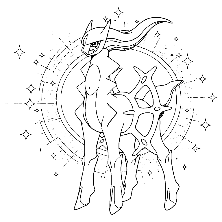 Pokemon Arceus Målarbilder