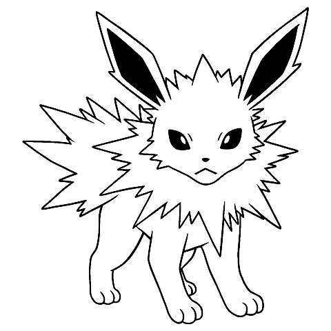 ポケモン サンダース Coloring Page