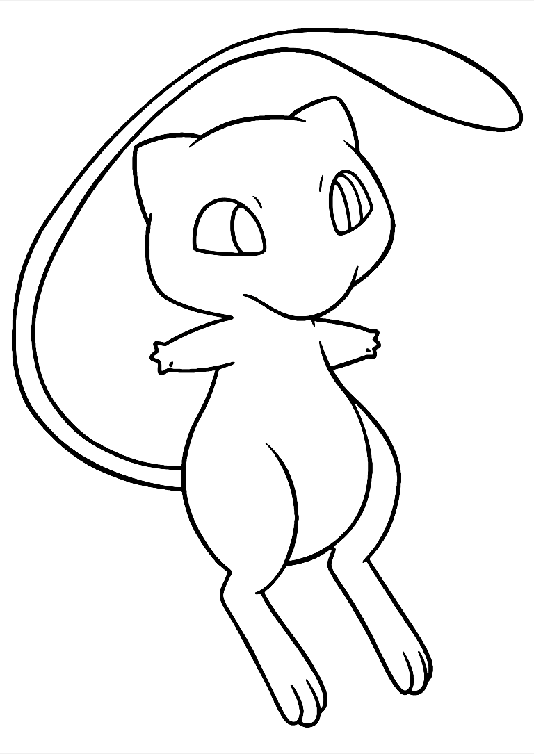 Gambar Mewarnai Pokemon Mew