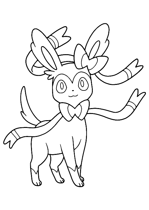 ポケモン ニンフィア Coloring Page