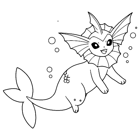 ポケモン シャワーズ Coloring Page