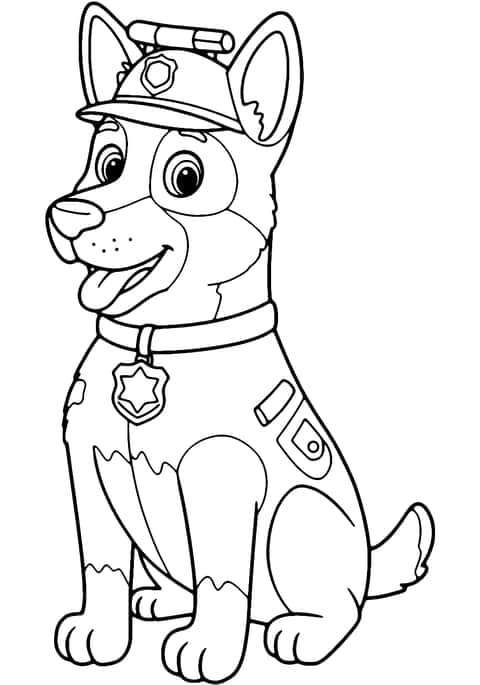 perro policía Coloring Page