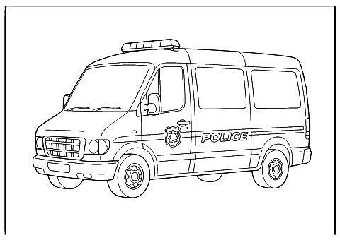 polis aracı Coloring Page