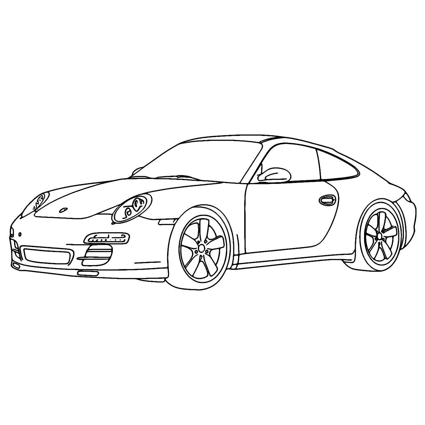 Porsche Bil Målarbild