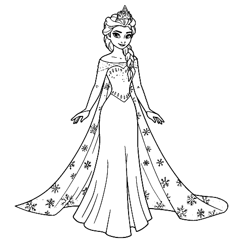 princess elsa Coloring Page