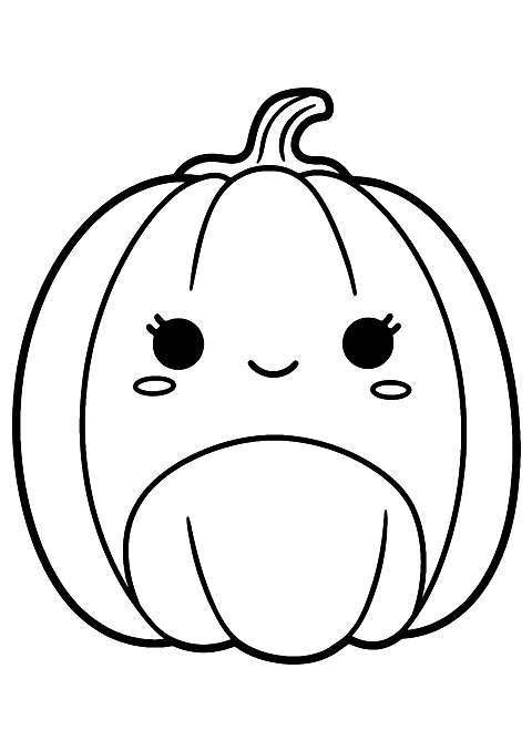 balkabağı Squishmallow Coloring Page