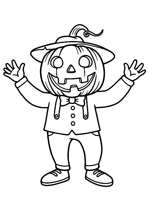 bonhomme citrouille Coloring Page