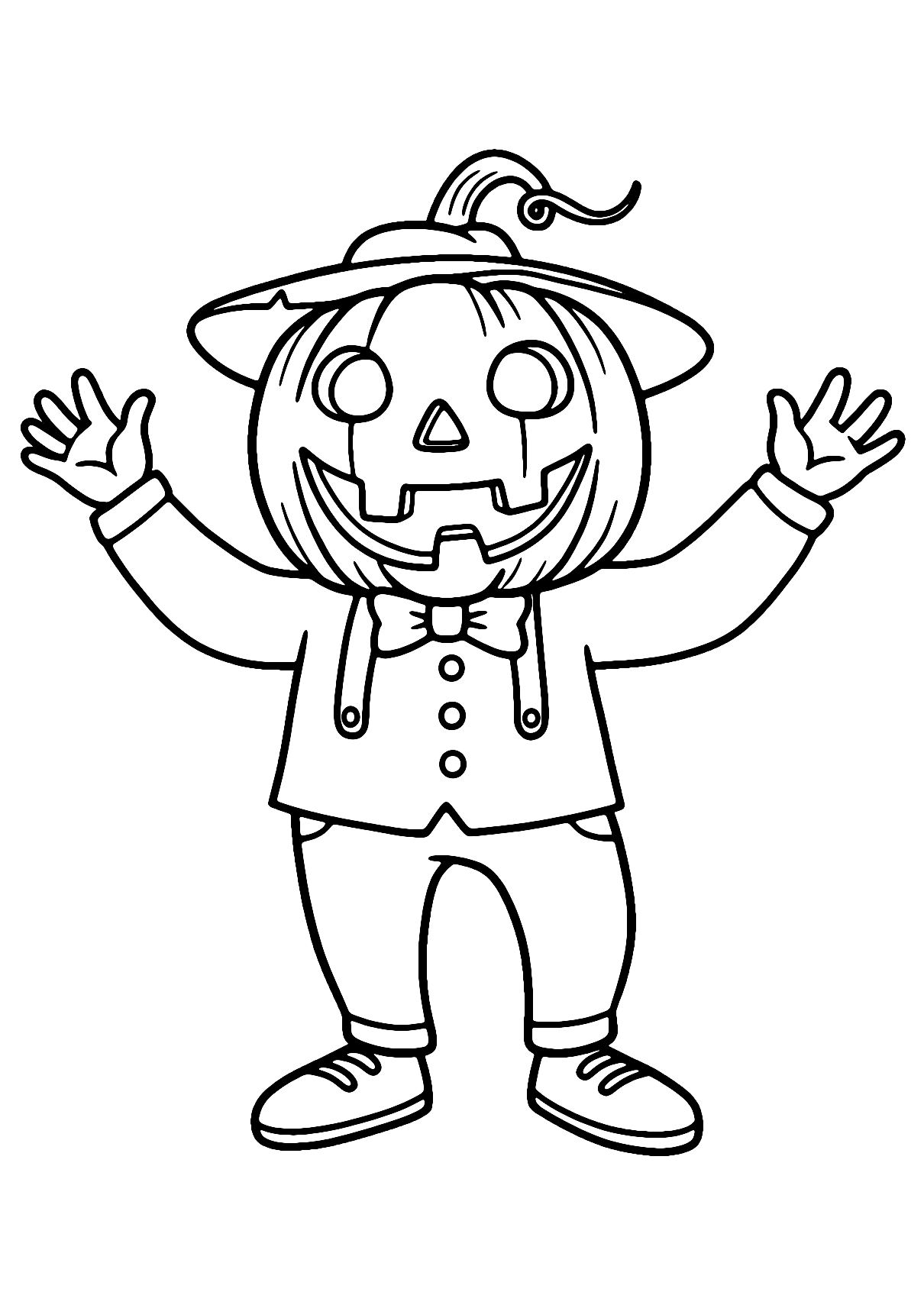  Hombre Calabaza Para Colorear