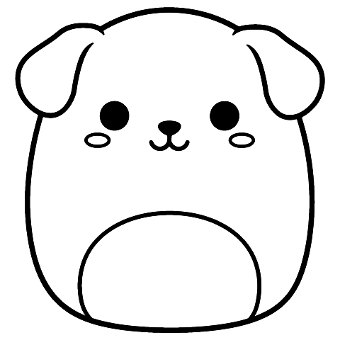 puppy Squishmallow Coloring Page