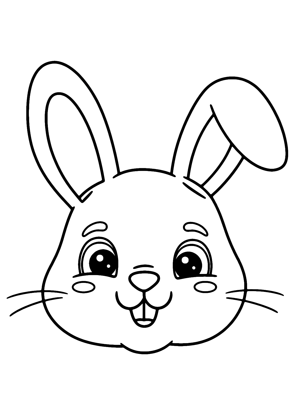 Coloriage Tête De Lapin