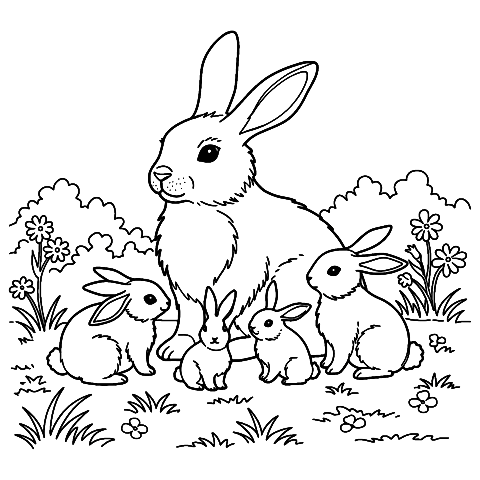 famille lapin