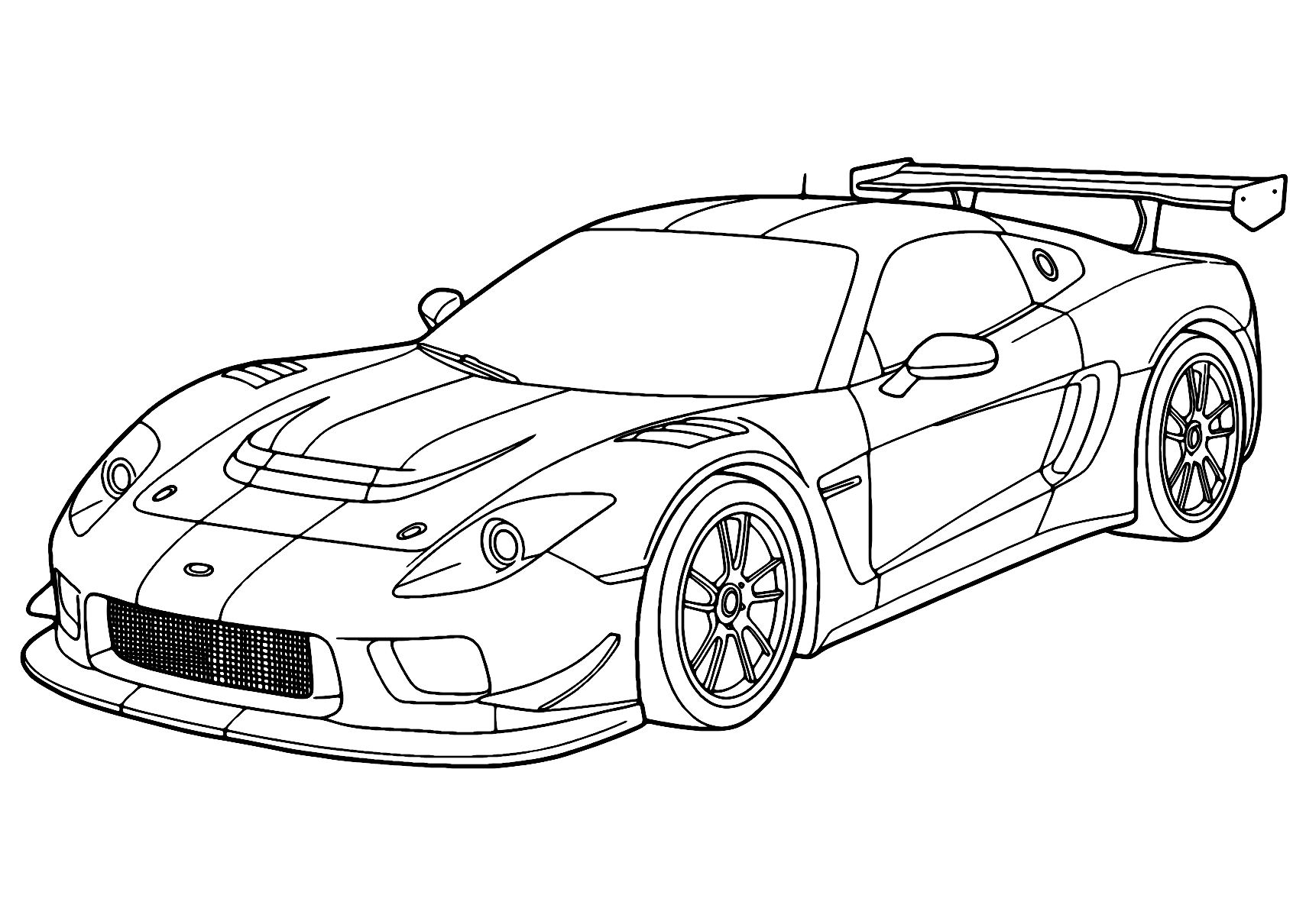 Race Car Coloring Page