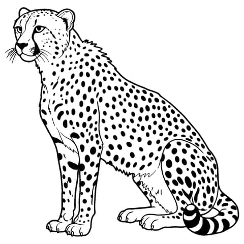 realistyczny gepard Coloring Page