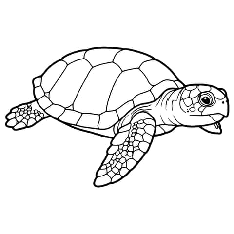 realistische schildpad Coloring Page