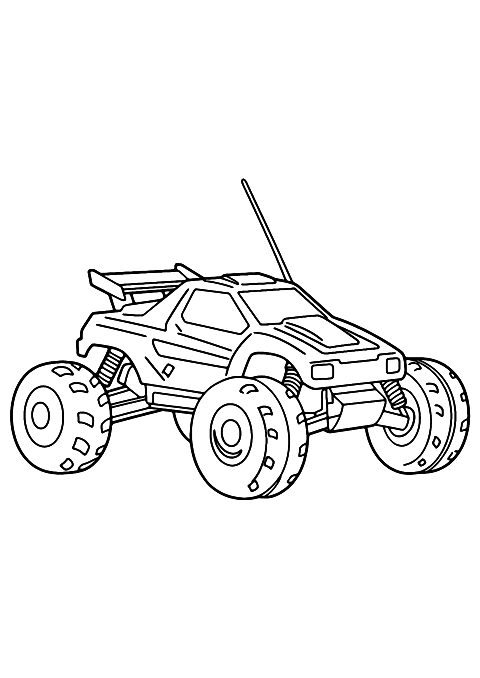 dálkové auto Coloring Page