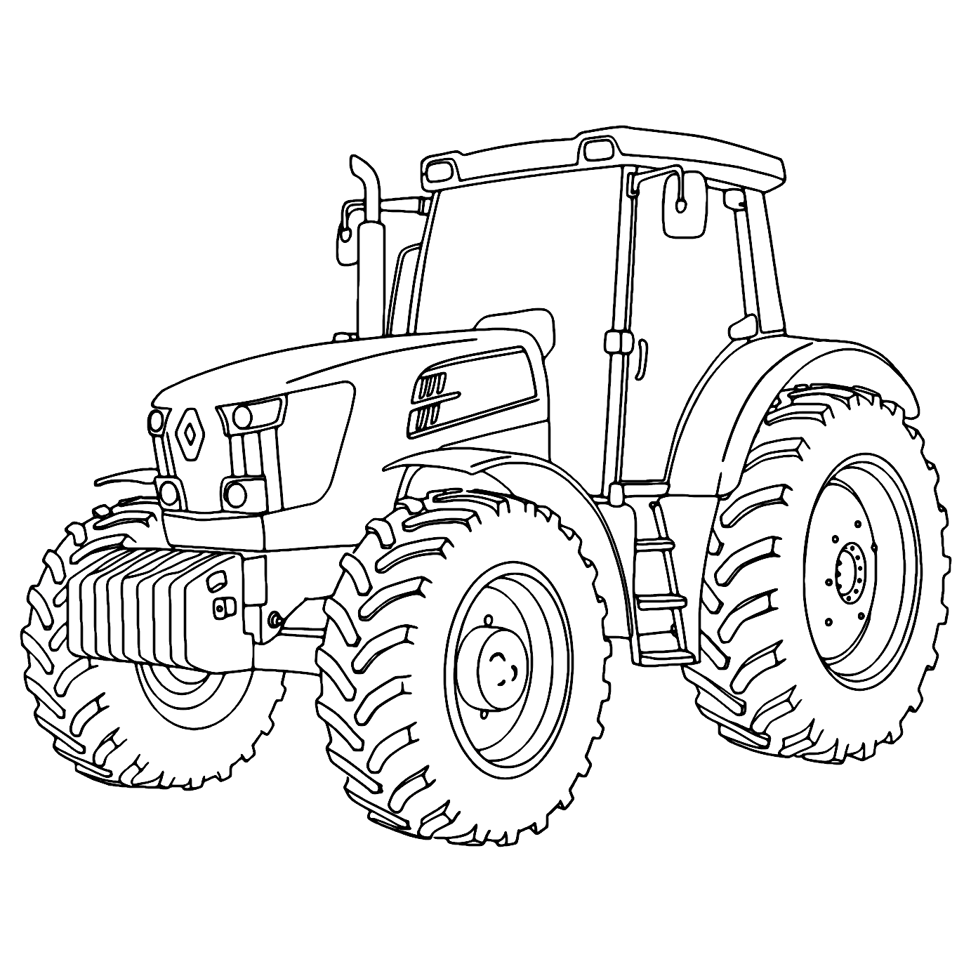 Renault Tractor Coloring Page