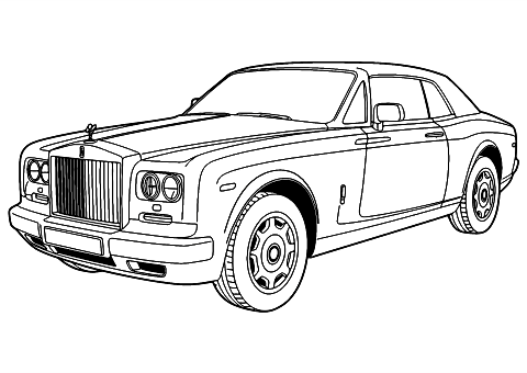 Rolls-Royce kupé Coloring Page