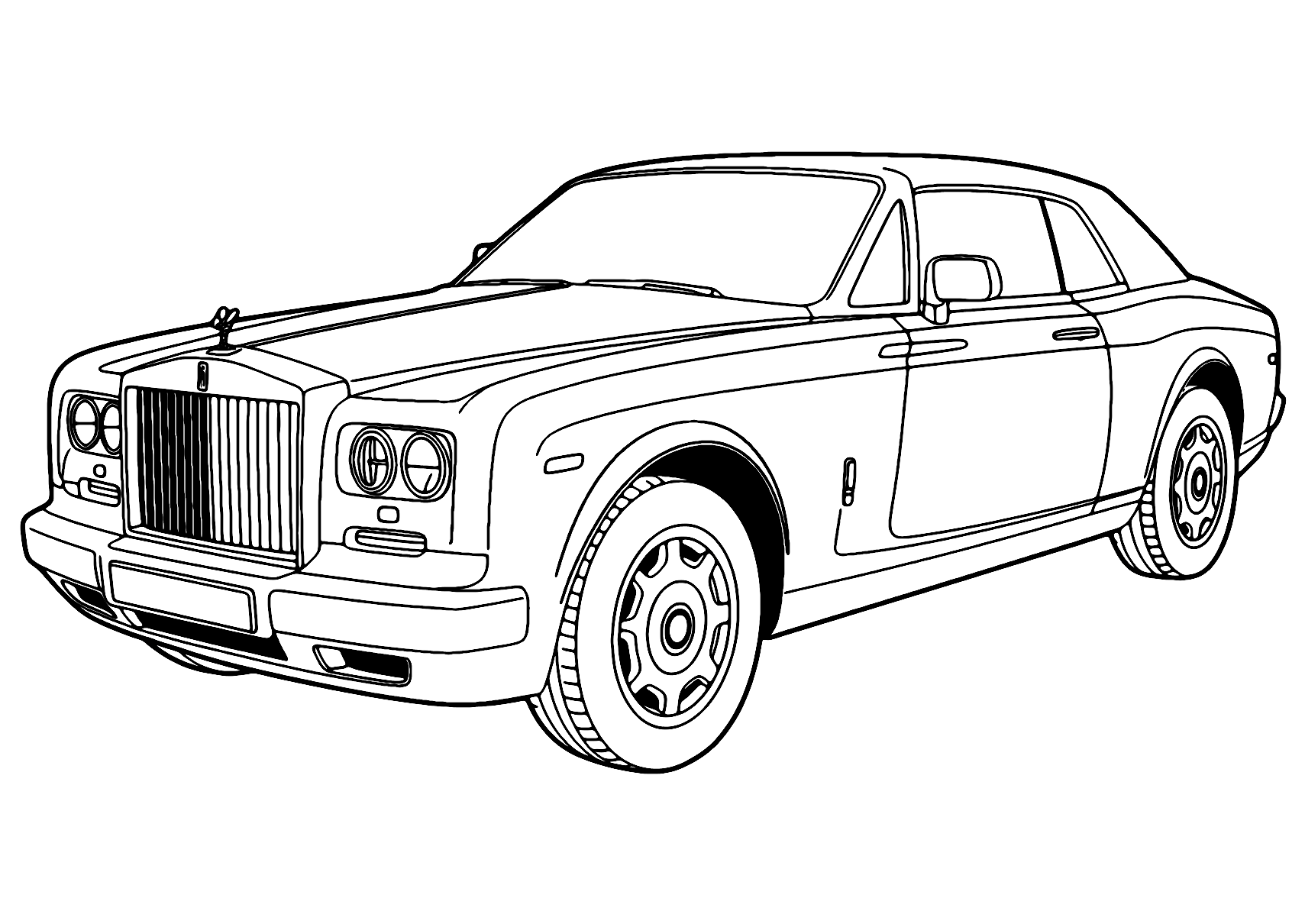 Gambar Mewarnai Rolls-Royce Coupe