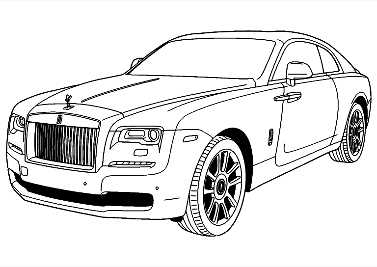 Dibujo De Rolls-Royce Dawn Para Colorear