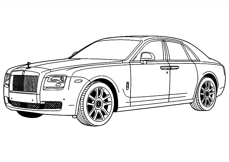 Desenho De Rolls-Royce Ghost Para Colorir