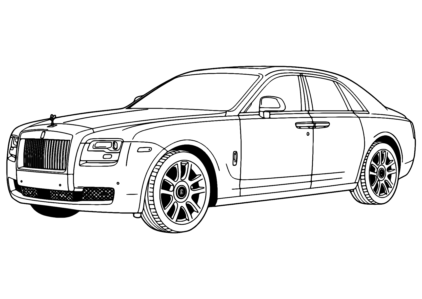 Gambar Mewarnai Rolls-Royce Ghost