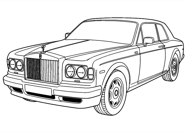 Desenho De Rolls-Royce Spirit Para Colorir