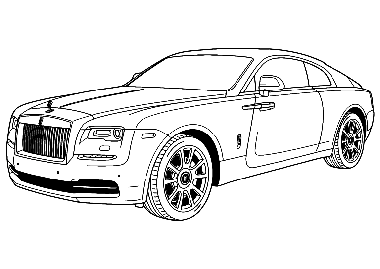 Dibujo De Rolls-Royce Wraith Para Colorear