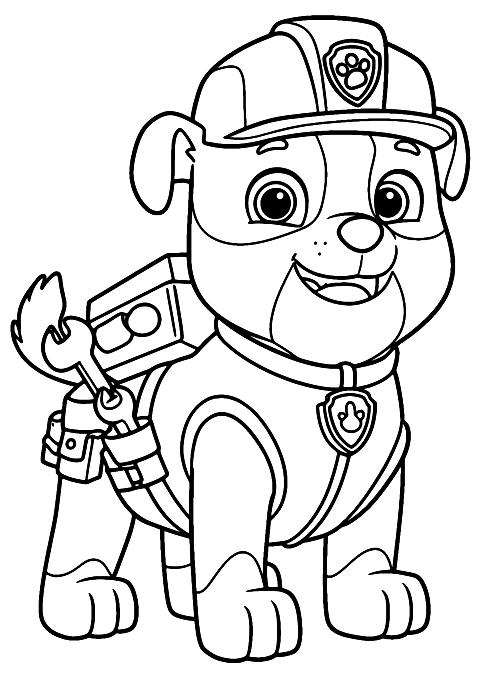 rubble paw patrol Coloring Page