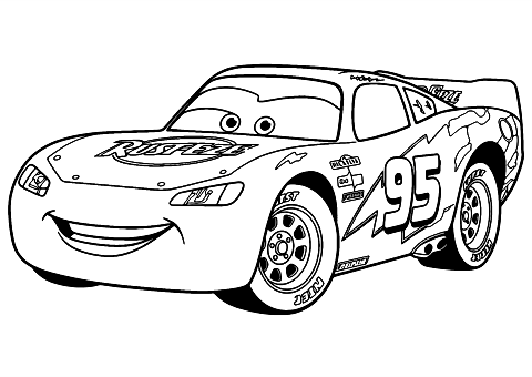 Rust-eze McQueen Coloring Page