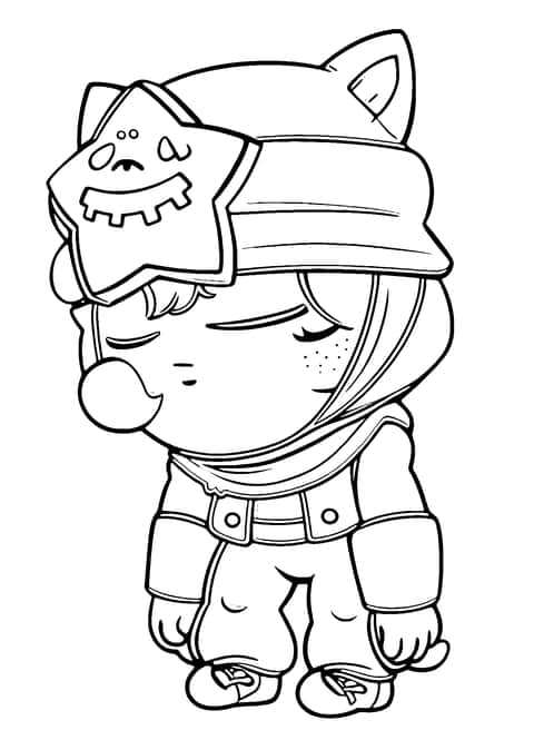 Sandy Brawl Stars Coloring Page