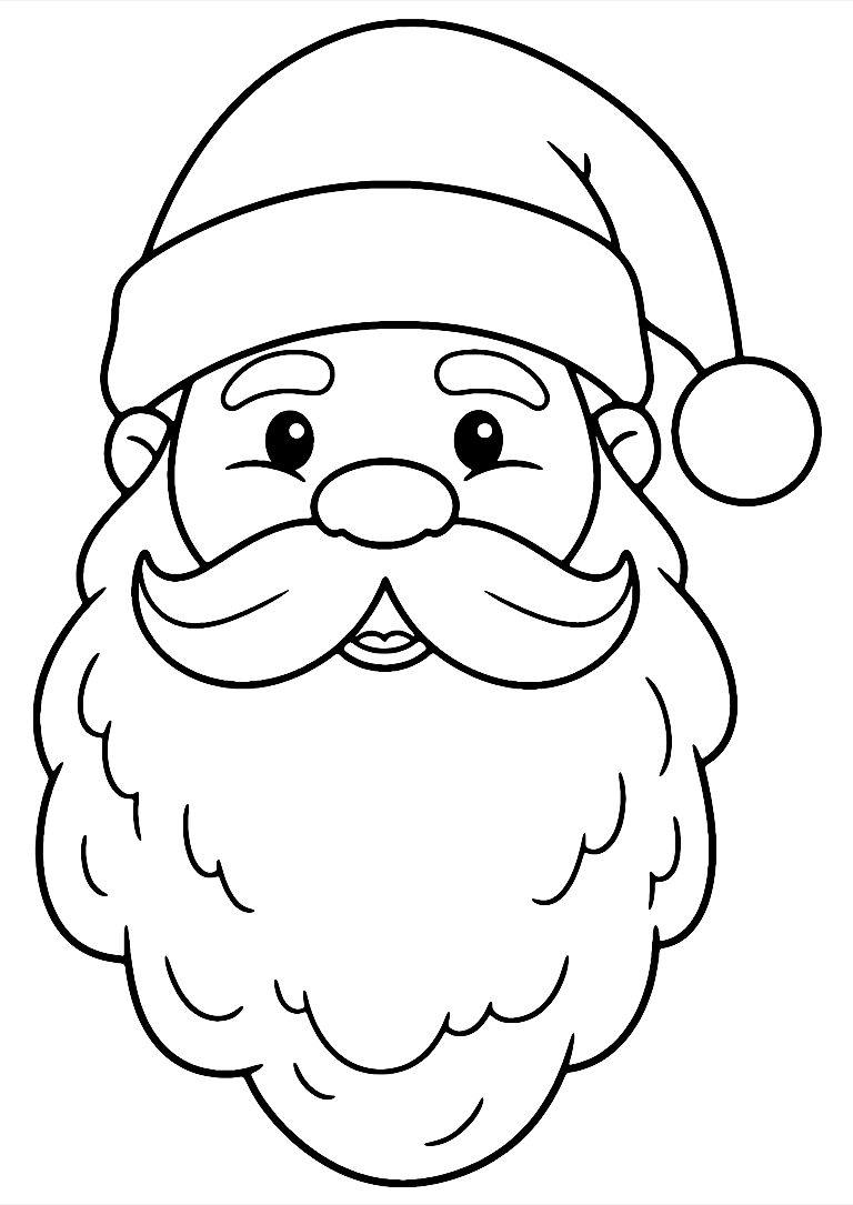 Coloriage Barbe Pere Noel