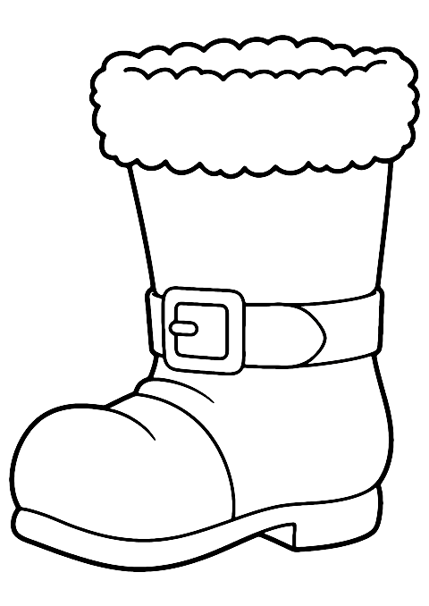 santa boot Coloring Page