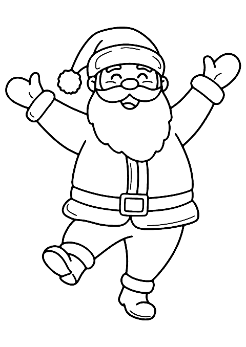 Tančící Santa Coloring Page