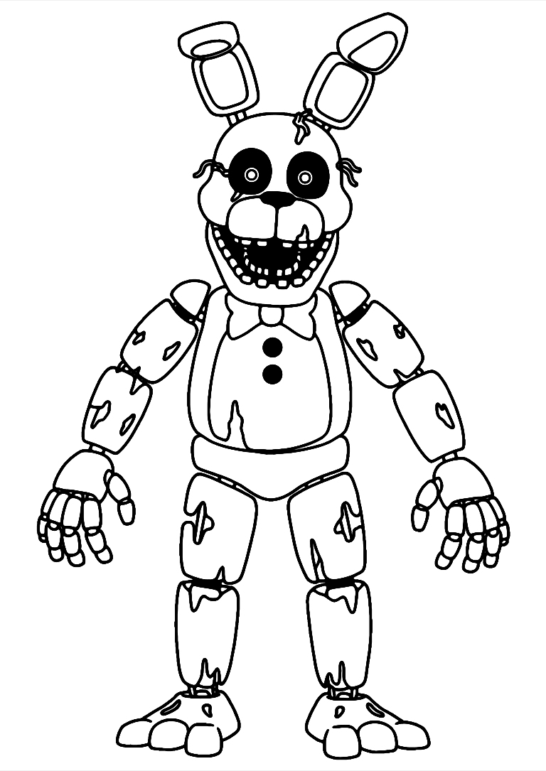 Scary Fnaf Coloring Page