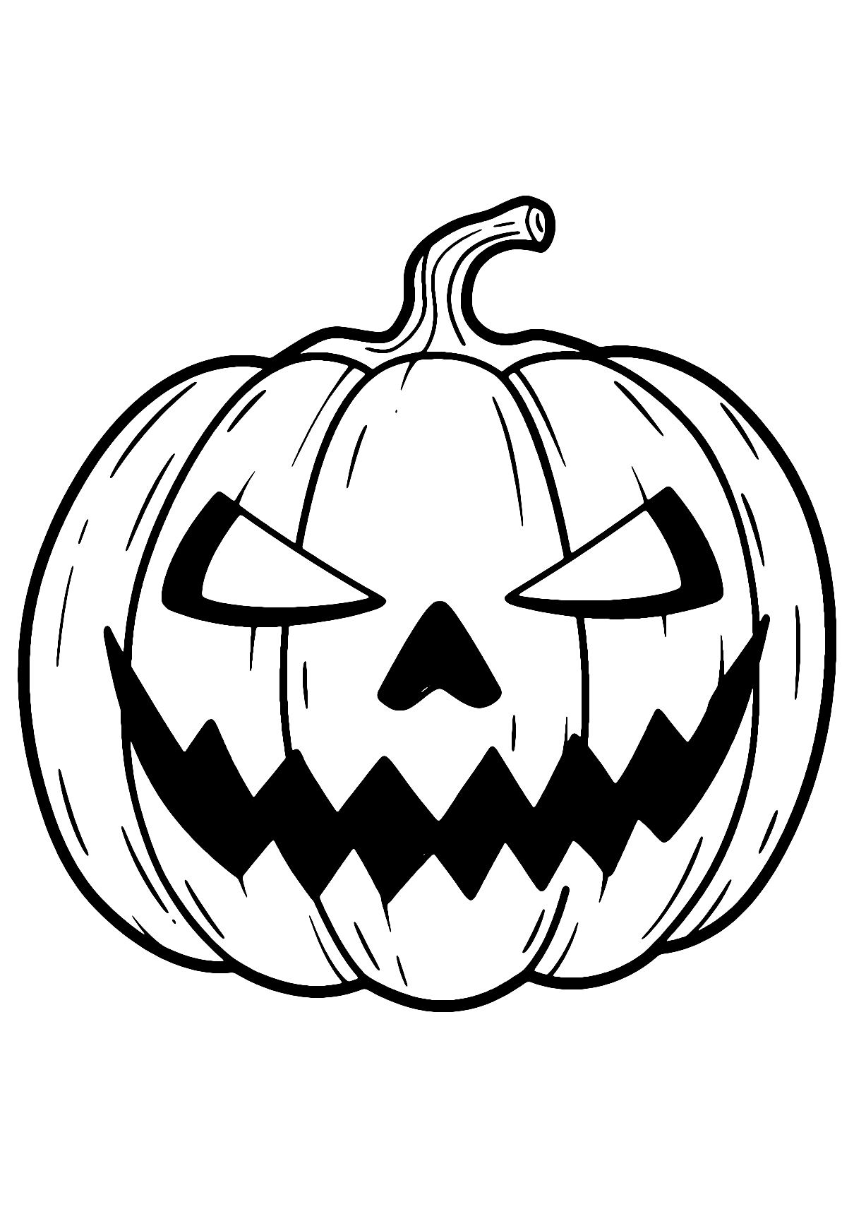 Scary Pumpkin Coloring Page