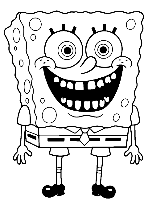 Läskig Svampbob Coloring Page