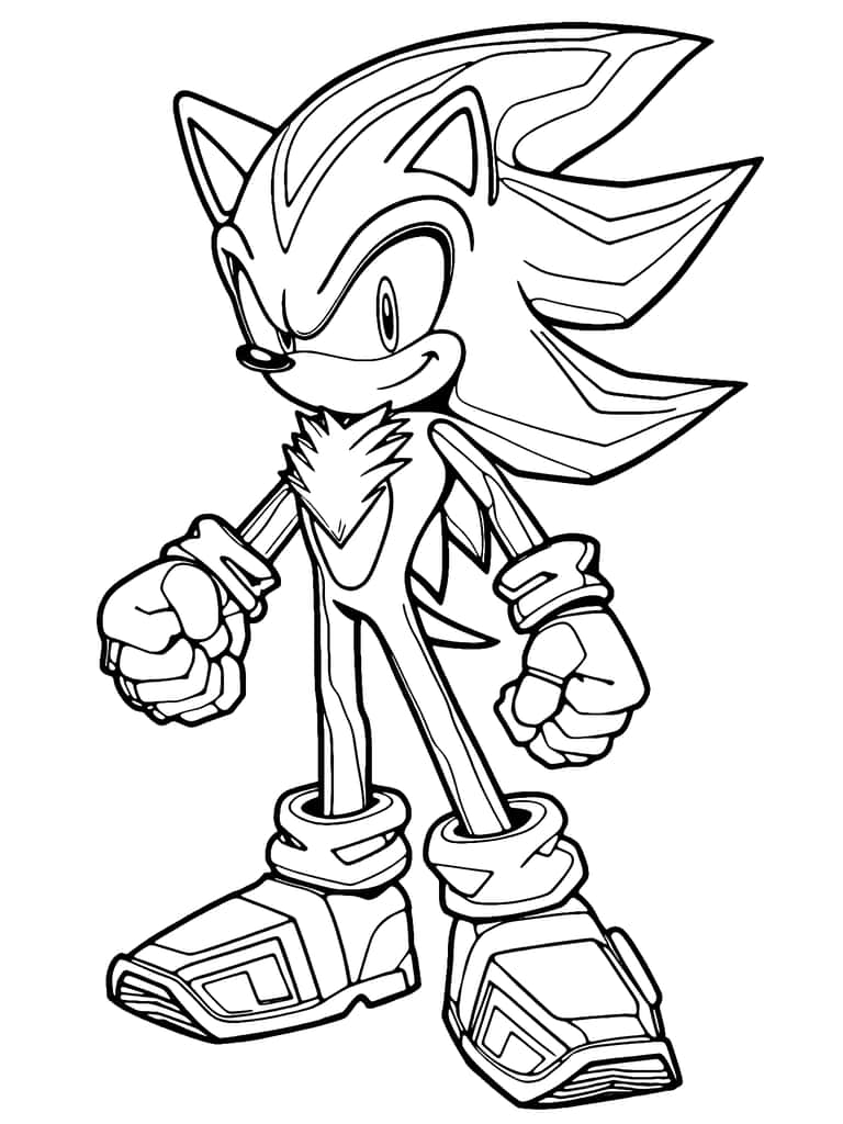 Dibujo De Shadow Sonic Para Colorear