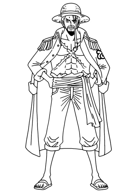 Shanks One Piece Coloring Page