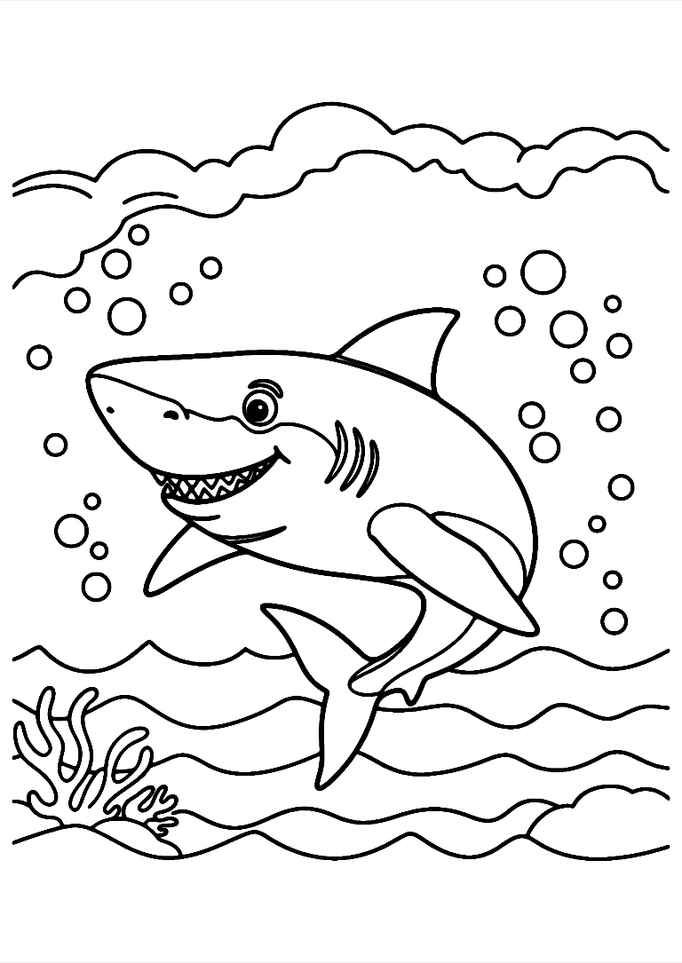 Shark Tale Coloring Page