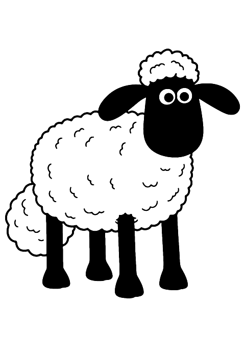 shaun das schaf Coloring Page