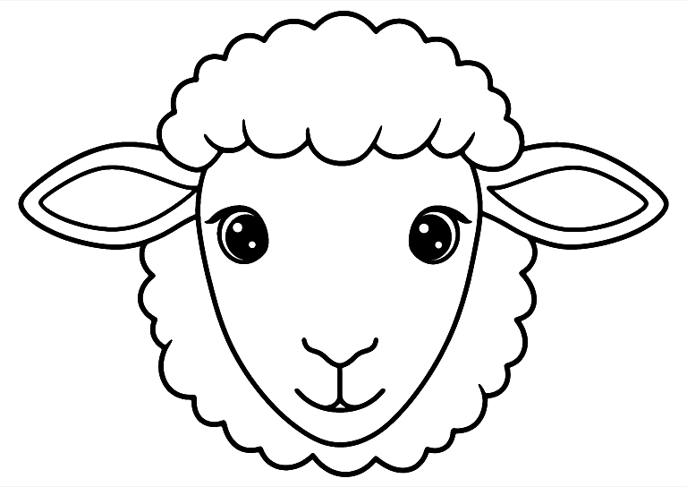 Coloriage Visage De Mouton