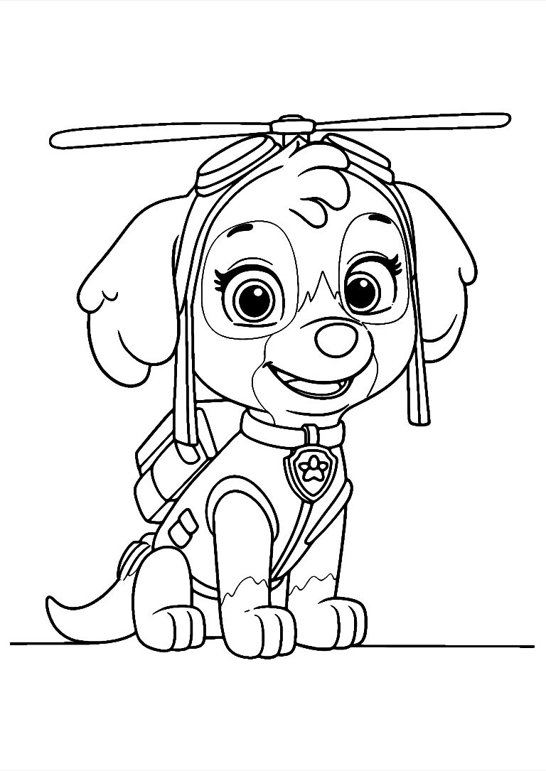 Dibujo De Skye Patrulla Canina Para Colorear