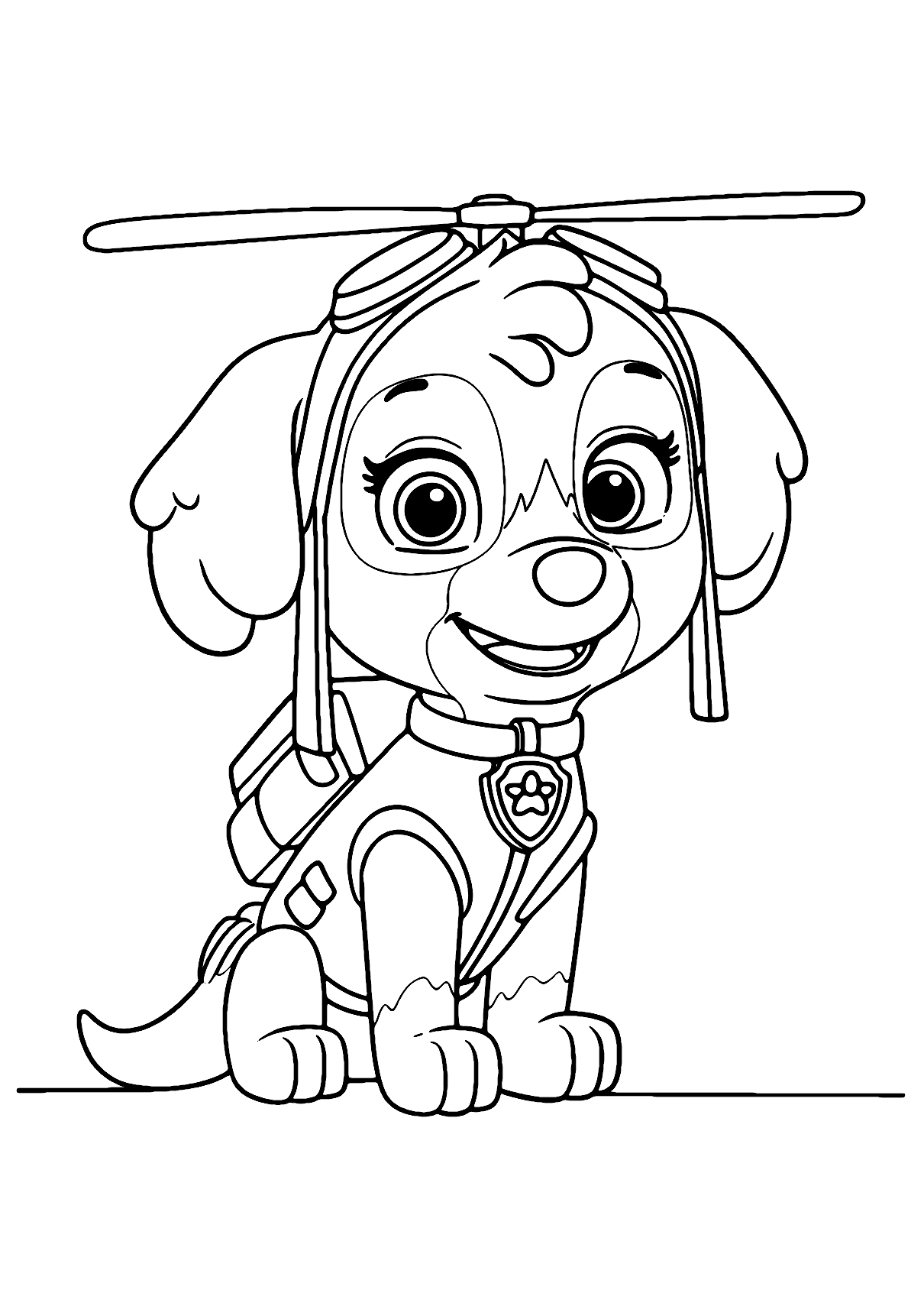 Skye Paw Patrol Kleurplaat